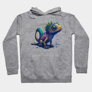 Gamer's Perfect Illustration - Cute Colorful Gekko Hoodie